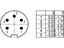 5 way Male Socket Connector with IP40 250V 6A Screw Locking and Solder termination [09-0315-80-05]