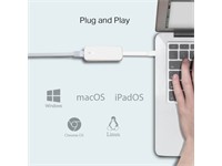 TP-Link USB3.0 Type-C to RJ45 Gigabit Ethernet Adapter, Supported Systems: Windows (11/10/8.1/8/7) Linux OS & Chrome OS [TP-LINK UE300C]