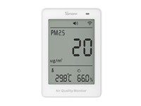 A Matter-Over-Wi-Fi Air Monitor Tracking PM2.5, PM10, Temp, and Humidity. It Features a Real-Time LCD, APP Alerts, and 1-Year Data History for Smart Home Automation. [SONOFF SAWF-07P-AIRGUARD]
