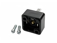 Valve Connector - Cube Female DIN43650-C - 2 Pole + Earth 6A 250VAC/VDC -40deg.C to +125deg.C to achieve IP65 BLACK (933110100) [GSSNA200 BK]