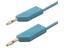 Test Lead - Blue - 25cm - PVC 1mm sq. -  4mm Stackbl 'Lantern' Banana Plugs  15A/60VDC  CATI (934058102) [MLN25/1 BLUE]