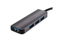 WINX Connect Simple USB/Type-C HUB, Ports:4xUSB3.0 (Up to 5Gbps), OS Compatibility: Windows, Linux, MacOS, iOS & Android, Operating Temp:-30°C~60°C, Cable Length:20cm, Aluminium Alloy & ABS, Host Interface:Type-C USB [WINX-HB109]