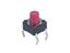 Tactile Switch • Form : 1A - SPST (NO)/4Termn • 50mA-12VDC • 260gf • PCB-ThruHole • Red • Case Size : 6x6 ,Height : 7.0,Lever : 3.5mm [DTS63R]