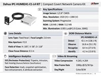 Dahua Covert Pinhole Starlight 2MP 2.8mm Wizmind Network Camera Kit 1/2.8" CMOS , H.264 +/H.265+ , WDR 120dB , Motion Detection, Privacy Masking, Scene Changing, Audio Detection , RJ-45 (10/100 Base-T) [DHA IPC-HUM8241-E1-L4 KIT]