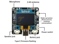 ESP32-C3 AI Conversational Voice Module with 0.96-Inch Display Development Board Supports XIAOZHI/DEEPSEEK/DOUBAO/QWEN AI Models [BMT ESP32-C3 AI VOICE DEV BOARD]