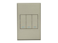 VETI 3 Three Lever One Way Switch 4x2 (100x50mm) Titanium [VETI 3V113TT]