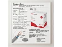 Hikvision Network Cable CAT6 UTP Solid Copper Grey 305m, Conductor:0.55mm, Fire Resistant:No, Sheath Material:PVC, Insulation: HDPE & Diameter:0.98±0.05mm, Drain Wire: No, Quality Verified By Fluke Test [HKV DS-1LN6U-G]