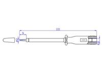 Test Probe - Sharp Stainless Steel Tip with Protective cap - 4mm Con. CATIII 10A/1KVAC- Black [XY-PRUF2600E-BLK]