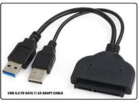 USB 3.0 to SATA 7+15 Pin Adapter Cable for 2.5" HDD Hard Disk Drive, [USB 3.0-SATA 7+15 ADPT CABLE#TT]
