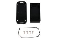 ABS Enclosure Polycarbonate Watertight 80x40x22mm Black Flanged IP68 [1551WKFLBK]