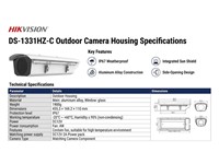 Hikvision Outdoor Housing, Contain Fan, Aluminum Alloy, Suitable for High Temperature Enviroment, 445.3×110×169.2, IP67 [HKV DS-1331HZ-C]