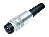 Circular Connector M16 Cable Male Straight, 16 Pole Gold Plated Contacts Screw Lock 6mm Cable Entry IP40 [09-0337-00-16]