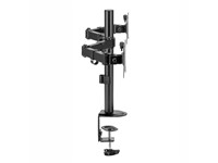 WINX RISE Simple Adjustable Dual Monitor Arm, Supports:2x17″~ 32″ Monitors, Includes Swivel, Tilt & 180° Rotational Mechanism, VESA Compatible 75×75, 100×100, Supports up to 2x9kg Monitors, Fits Desks:10~83mm Thick, Screen Rotation 180° [WINX-BR107]