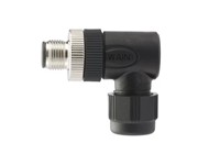 Circular Connector M12 A COD Cable Male Right Angled 4 Pole Screw Terminal PG7 Cable Entry [XY-RSCW 4/7-ECN]