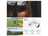 TP-LINK Tapo Outdoor PAN/Tilt 4G LTE Camera 3.16mm LENS, 850nm IR LED (98ft /29.8m), Colour Night Vision, 3D DNR/BLC, WDR, Built-In Mic & SPKR, 1×100 Mbps RJ45 Port, Micro SD Card Slot (MAX512GB), PSU12V / IEEE 802.3af/at PoE, 430g, IP66 [TP-LINK TAPO TC40GW]