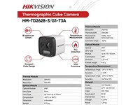 Hikmicro Thermal & Optical Bi-Spectrum Network Bullet Camera 5MP, 3.6mm Lens, 30m IR, 1/2.7"CMOS, WDR120dB, 1xRJ45 10M/100M, RS485, Pixel Pitch:12 μm, Spectral Range:8μm~14μm, 12VDC/POE [HKV HM-TD2628-3/G1-T3A]
