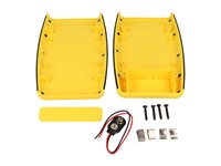 ABS Enclosure with Battery Door 147x89x24mm Soft Side Yellow [1553DYLBKBAT]