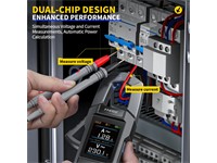 FNIRSI DMC-100 Digital Clamp Meter Multimeter 10 000 Counts, True RMS, 600A Curve Recording Rechargeable AMP Meter, Measures NCV, AC/DC Voltage Current, Continuity Capacitance Diode Resistance, Temperature [FNIRSI DMC-100 RMS AC/DC CLAMP]