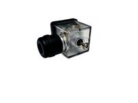 Valve Connector - Cube Female DIN43650-A - 2 Pole + Earth with Protective Diode + Yellow LED - 4A 24VDC PG9 6 - 8mm OD Cable Entry IP65 [XY-GDML2011-LED24HH YE-ECN]