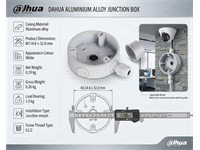 Dahua Aluminium Alloy Junction Box White Φ114.8×32.0mm [DHA PFA136]