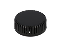 ABS Plastic Miniature Enclosure - Snap-Fit / Wall-mount Round 60x20mm Vented IP30 - Black [1551V12BK]