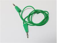 Test Lead - Green - 1M - PVC 0,75mm sq. -  4mm Stackbl 'Lantern' Banana Plugs  15A-30VAC/60VDC [XY-ML100/075E-GRN]