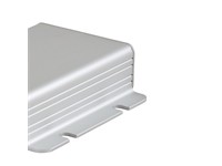 Extruded Aluminium Enclosure with Integrated Flange 80x54x23mm - Aluminium End Plates [1455CF801]