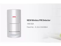Indoor Wireless PIR Detector, Detecting Range: 12m Max, Wireless Distance: No Obstacle 80m Line of Sight, 3V DC Dry Battery (2 * AAA), Detecting Angle 110 Degrees Horiz, 60 Deg Vertical [INT-PIR ID W/LESS 06A 3VDC]