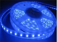 LED FLEXIBLE STRIP SMD3528 60Leds-4.8W p/m BLUE 7-8LM  IP54 (NEW-PURE SILICONE) 8MM 5MT/REEL [LED 60B 12V IP68]