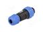 Circular Connnector Plastic IP68 Screw Lock Female Cable End Receptacle With Cap 2 Poles 13A/250VAC 4-6,5mm Cable OD [XY-CC131-2S-I-C]