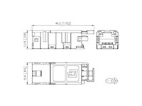 E-DAT Industry RJ45 Field Jack Insert Cat.6 Class EA, T568A [1401100810MI]
