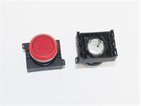 Push Button Actuator Switch Illuminated Momentary • Red Flush Lens • Red 30mm Bezel [P301MRR]