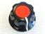 Plastic Screw Type Control Knob • Red Inlay • Shaft Hole Size : 6.4mm [KNOB16-0019RD]