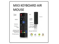 Universal Remote Controller, 2.4 G RF Wireless Fly Mouse with Mini Keyboard, with 3-GYRO + 3-Gsensors, Size :172x52x19mm, Requires 2X AAA (not included)Suitable for Google Android TV/Box, Windows, MAC OS, IPTV, HTPC, PS3, Chrome Box etc. [MX3 KEYBOARD AIR MOUSE]