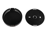 ABS Plastic Miniature Enclosure - Snap-Fit / Wall-Mount Round 80x20mm Vented IP30 - Black [1551V13BK]