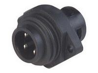 Panel Mounted with Flange CA-Series Circular Plug Connector • Screw Type • 3 way [CA3GS]