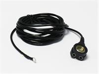 GROUND CORD COMMON POINT 10FT - 2 X BANANA SOCKET + 10MM MALE SNAP / RING TERMINAL (WITH 1M OHM BUILT-IN RESISTOR) [GC-S2-10]