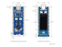 ESP32-S2 MCU WiFi Development Board, 2.4 GHz, WiFi, with LCD. 240 MHZ XTENSA Single-core 32-Bit LX7 Microcontroller. C/C++, Micropython, Circuitpython Support [WVS ESP32-S2 MCU WIFI BOARD+LCD]