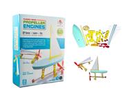 Childrens Edutoy - Make A Propeller Yacht /Or A Racer, Both Powered By A Simple Rubber-band Engine, Recommended Age: 8+ [EDU-TOY BMT PROPELLER ENGINE]