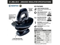 Jurassic insulator - Insulator - Jurassic - Blk 6.2mm slot {EI-JIB6.20/S} [EF EI-JIB620/S]