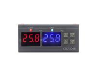 STC-3008 DUAL DIGITAL TWO WAY THERMOSTAT TEMPERATURE  CONTROLLER. POWER SUPPLY: AC 110~220V. RELAY CONTACT CAPACITY: COOL (10A/240VAC); HEAT (10A/240VAC) [HKD STC-3008 DIGITAL TEMP CONTRO]