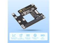 PCIE to M.2 adapter for Raspberry PI 5, Supports NVME Protocol M.2 Solid State Drive, High-Speed Reading/Writing, HAT+ Standard [WVS PCIE TO M.2 ADAPT-RASPB PI 5]