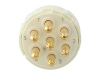 Circualr Connector M23 Signal Male Solder Insert - 7 Pole for 7 x 2mm Contacts - 20A @ 630VAC Max. [7001907103]