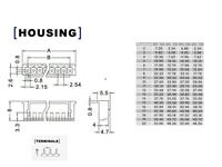 In-line Housing with Terminals • 2.54mm • 12 way [XY136-12HT]