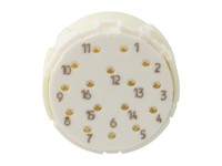 Circular Connector M23 Signal Male Crimp Insert and 16 Pole, for 1mm Contacts - 8A @ 400VAC Max. [7003916101]