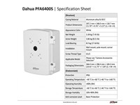Dahua Waterproof Power Box Aluminum Alloy & SECC, Operating Temperature:–40°C~+60°C, Supports Wall-Pole & Corner Mount Installion Method, White, 297.2×248.0×130.7mm, 3.38kg, IP66 [DHA PFA6400S]