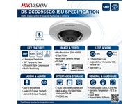 Hikvision FISHEYE Camera, 5MP IR WDR, H.265+, 1/2.7”CMOS, 2560 x 1920, 1.05mm Lens, 8m IR, 3D DNR, Day-Night, Auto, Schedule, 180°, IR Wavelength:850nm, Mono Sound, WDR 120dB, 1xRJ45 10 M/100M, 32 Kbps~16Mbps, iVMS-4200, Hik-Connect, Hik-Central [HKV DS-2CD2955G0-ISU]