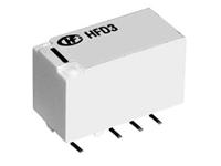 Signal Sub MiniSeal Surf. Mnt.(SMD) Relay Form 2C (2c/o) 3VDC 64,3 Ohm Coil 2A 30VDC 0,5A 125VAC (4A@220VDC/277VAC Max.) - Gold Flash Contacts [HFD3-3-SR]