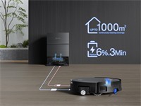 Ecovacs Smart Robot Vacuum, Suction Power:19500Pa, ZeroTangle 3.0 , OZMO Roller, TruEdge 3.0, Battery:6400mAh, PowerBoost Technology, Station Clean Water Tank:4L, Dirty Water Tank:2.2L, Dust Bag Capacity:2.5L, AI Stain Detection, 18kg [ECOVACS DEEBOT X11 PRO-OMNI-BK]