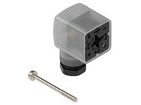 Valve Connector - Cube Female DIN43650-A - 2 Pole + Earth with Free Wheel Diode, Rectifier, Varistor + Yellow LED - 10A 24VAC/VDC PG11 IP65 4 - 11mm OD Cable Entry Black (934888148)(= GDML2011-LED24VR YE BK) [GDM21FB-V24-10D]